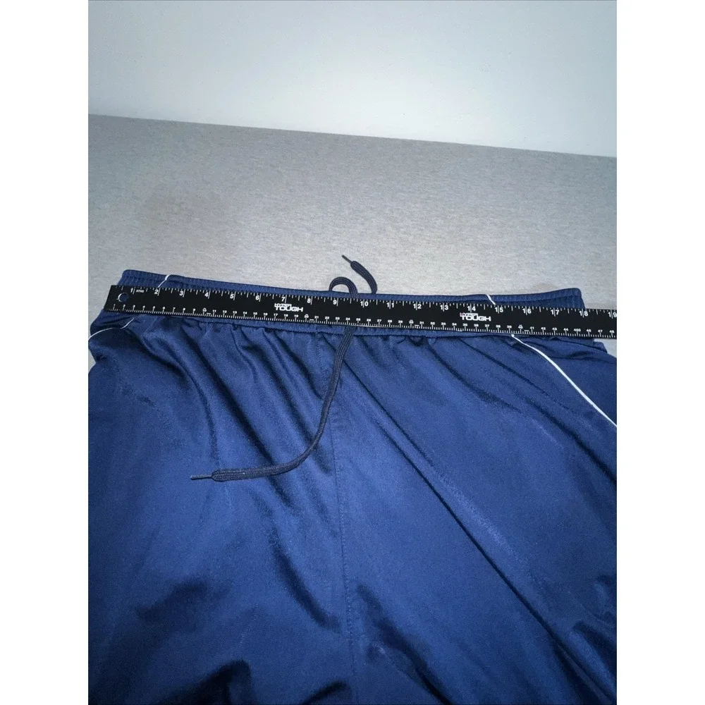 Adidas Track‎ Pants Men's XL Blue 3 Stripes VTG 2004 Ankle Zip Polyester
